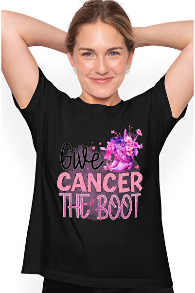 StoryGift Romania Tricou Femei Cu Mesajul "give The Boot", Cizme, Flori, Ilus...