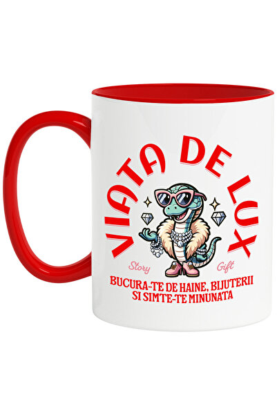 StoryGift Romania Cana Cu Sarpe Cu Haina De Blana Si Ochelari De Soare, Bijut...