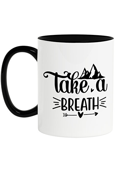 StoryGift Romania Cana Cu Inimioare Si Munti Cu Mesajul "take A Breath" - Ia ...