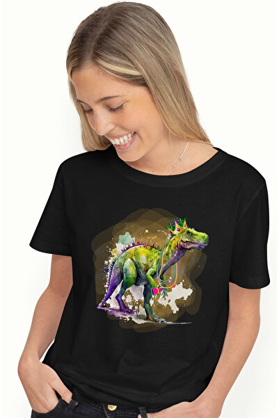 StoryGift Romania Tricou Femei Cu Un Dinozaur Care Poarta O Coroana, Ilustrat...