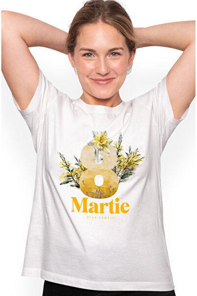 StoryGift Romania Tricou Femei 8 Martie Ziua Femeii Sarbatoare Mama Flori Cu ...