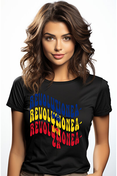 StoryGift Romania Tricou Femei Cuvantul Revolutioneaza, In Culorile Steagului...