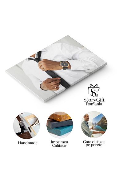 StoryGift Romania Tablou Canvas - Afaceri Si Stil: Barbat Inainte De O Zi De Munca