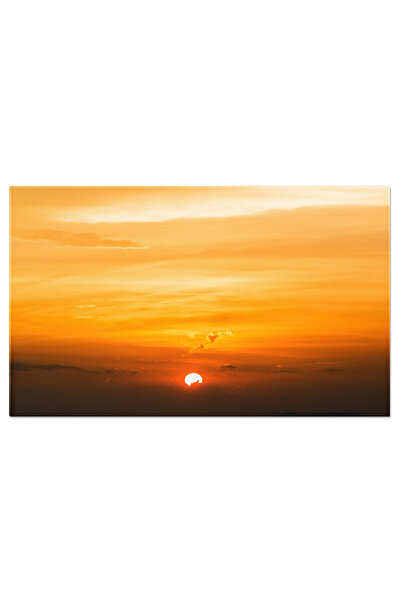 StoryGift Romania Tablou Canvas Cer Dramatic Colorat La Apus Peisaj, Avion, C...