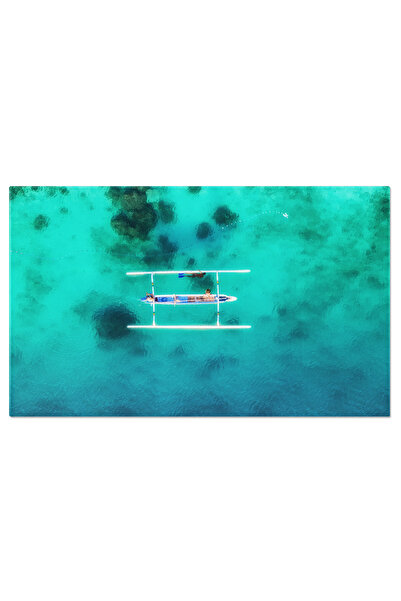 StoryGift Romania Tablou Canvas Fond Albastru Deasupra Plajei Kelingking Peis...