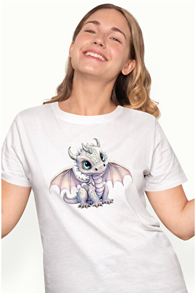StoryGift Romania Tricou Femei Cu Un Dragonas Surprins, Pentru Copii, Creatur...