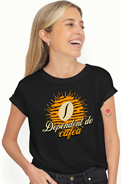 StoryGift Romania Tricou Femei Dependent De Cafea Energie Dimineata Cofeina C...