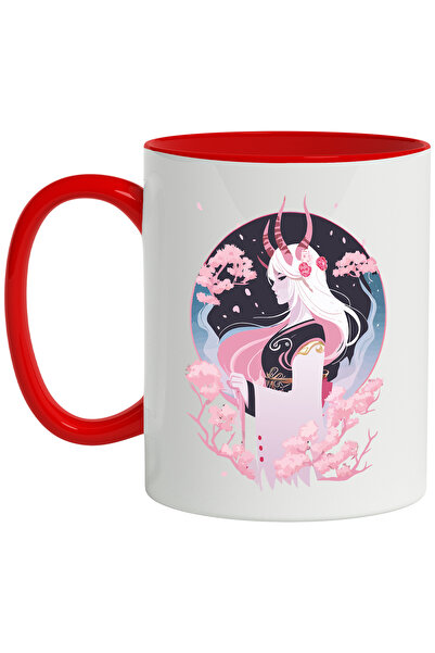 StoryGift Romania Cana Cu Demon, Femeie, Asiatic, Copaci, Munti, Petale, Mult...