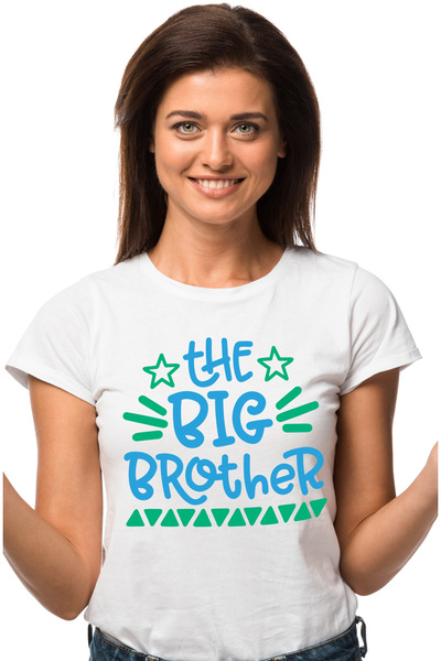 StoryGift Romania Tricou Femei Cu Text Colorat In Engleza The Big Brother, Ce...