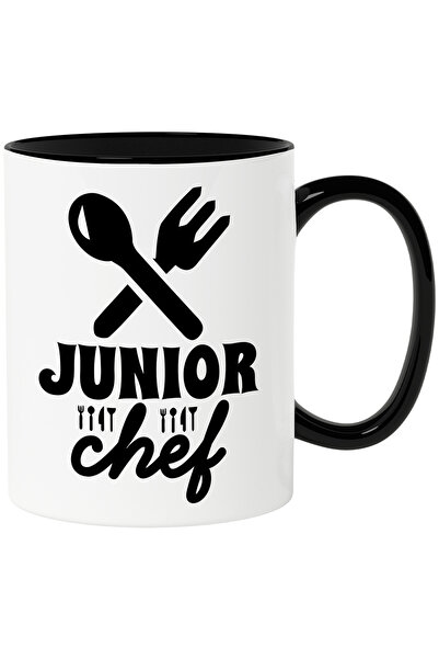 StoryGift Romania Cana Pentru Bucatarii Juniori - Tacamuri Cu Maner Negru, Cu...