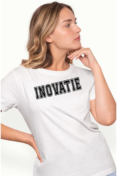 StoryGift Romania Tricou Femei Inovatie, Mesaj Motivational, Text Inspirational, Self Care, Cu Im Wht_m