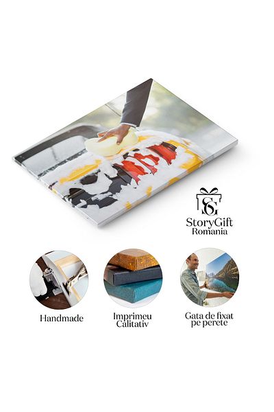 StoryGift Romania Tablou Canvas: Profesional La Lucru - Curatare Auto, Afacerist, Detaliu, Spalatorie