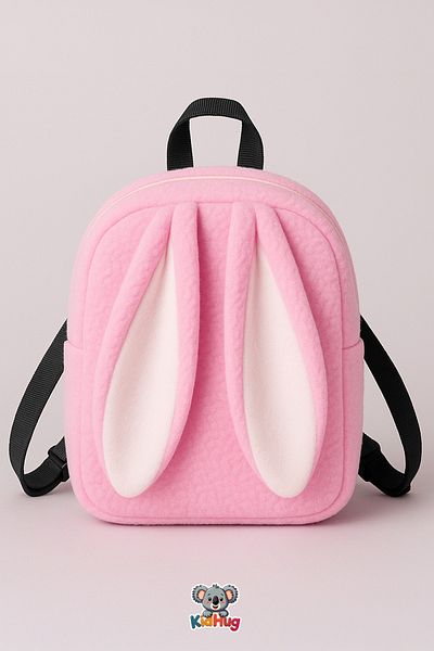 KidHug Plush Backpack with Rabbit Ears |   Cute Children's Backpack for 1-8 Years Old Nursery and Kindergarten