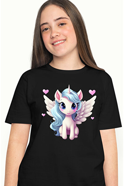 StoryGift Romania Tricou Femei Cu Un Unicorn Vesel, Ilustratie, Imbujorata, A...