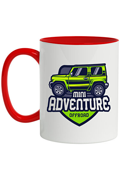 StoryGift Romania Cana Cu Mesaj Mini Adventure Offroad, Emblema, Masina, Cala...