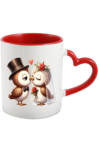 StoryGift Romania Cana Cu 2 Bufnite La Nunta | Ilustratie | Casatorie | Mirea...