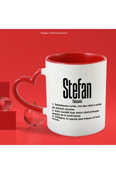 StoryGift Romania Mug With The Name Stefan, With Funny Message, Curious, Sociable, Noisy, 330ml, Wax, With,STG.