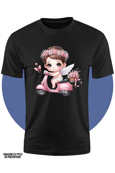 StoryGift Romania Tricou Copii Cu Un Catel Care Sta Intr-o Ceasca, Ilustratie, Pentru Iubitorii De Caini, Ve