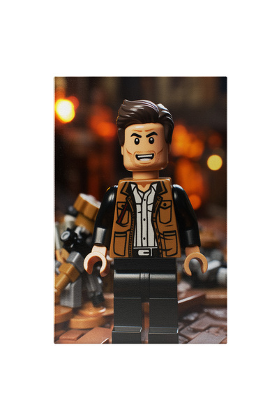 StoryGift Romania Tablou Canvas: Personaj Lego Cu Pantaloni Si Maneci Negre C...