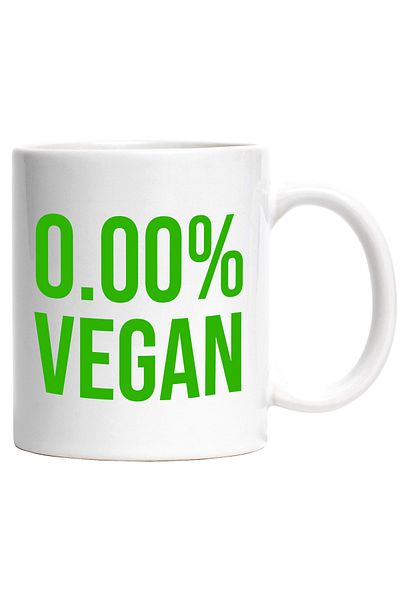 StoryGift Romania Cana Cu Mesaj Haios In Limab Romana 0,00% Vegan Carne Mancare Pofticios, Ceramic, Cu Maner Alb Stg