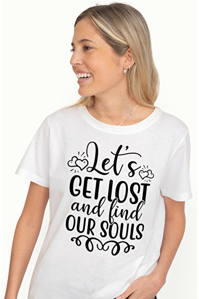 StoryGift Romania Tricou Femei Cu Mesajul "let's Get Lost And Find Our Souls"...