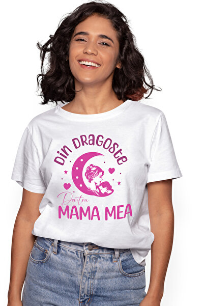 StoryGift Romania Tricou Femei Din Dragoste Pentru Mama Mea Iubire Cu Imprime...