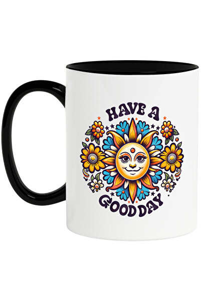StoryGift Romania Cana Cu Soarele Inconjurat De Flori Cu Mesajul "have A Good...