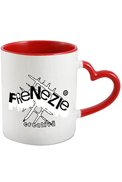 StoryGift Romania Cana Arta Abstracta Text Frenezie Creativă, 330ml, Ceramica...