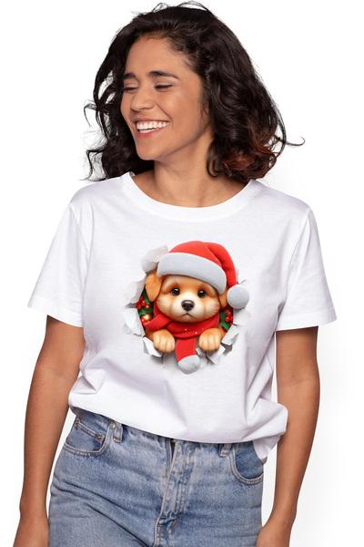 StoryGift Romania Tricou Femei Cu Un Catelus Serios Care Poarta O Caciula De ...