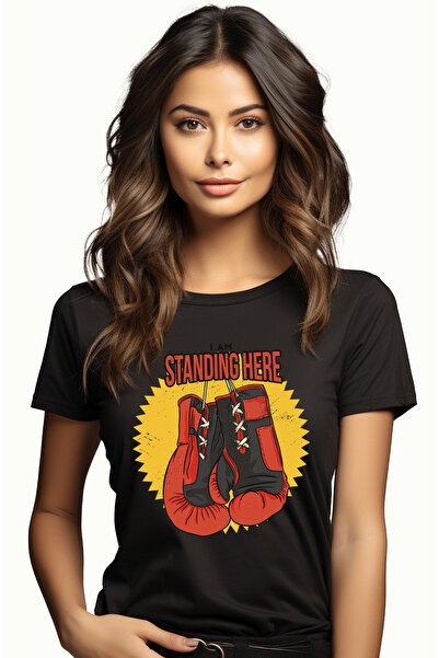 StoryGift Romania Tricou Femei Cu Text In Engleza Motivational I Am Standing ...