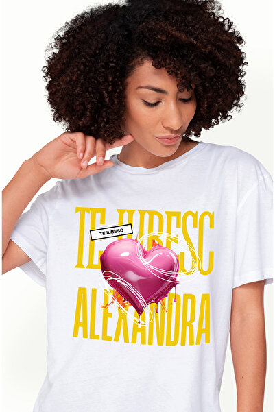 StoryGift Romania Tricou Femei Te Iubesc Alexandra, Dragoste, Inima, Iubire, ...