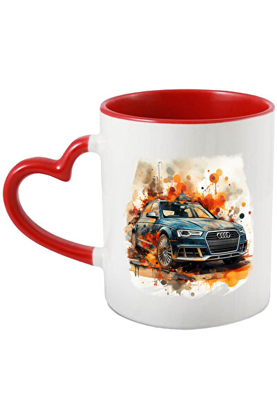 StoryGift Romania Cana Cu Masina, Ilustratie, Audi, Stropi De Culoare, Multic...