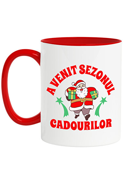 StoryGift Romania Cana Cu Mos Craciun Gras Cu Cadouri Colorate Text A Venit S...