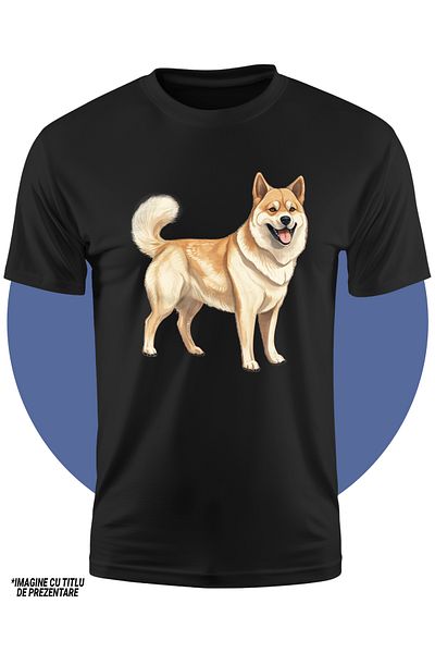 StoryGift Romania Tricou Copii Cu Un Caine Vesel, Sprinten, Ilustratie, Pentru Iubitorii De Caini, Animal De
