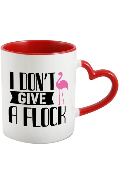 StoryGift Romania Cana Cu Un Flamingo Si Textul "i Don't Give A Flock" - Nu I...