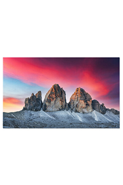 StoryGift Romania Tablou Canvas: Varfuri Tre Cime - Peisaj Montan La Rasarit