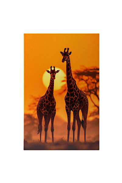 StoryGift Romania Tablou Canvas: Doua Girafe In Savana - Animale Salbatice Fo...