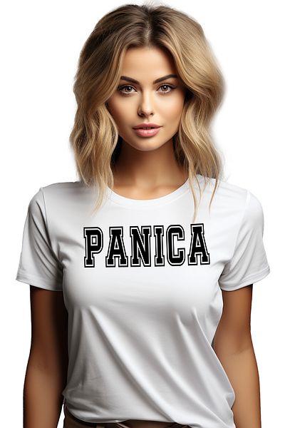 StoryGift Romania Tricou Femei Panica, Mesaj Motivational, Text Inspirational, Self Care, Cu Impr Wht_l