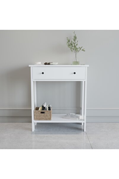 MANDOSİ Mandosi Mobilya 70 cm Beyaz Çekmeceli Dresuar Antre Hol