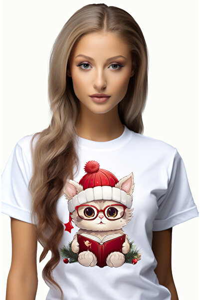 StoryGift Romania Tricou Femei Cu O Pisicuta Care Tine O Carte Deschisa, Ilus...