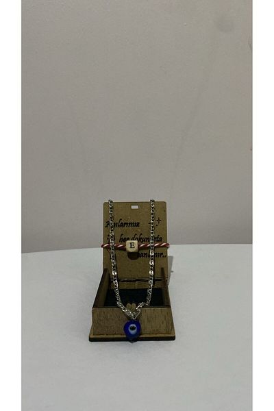 okyanus special Martenezka Bracelet with Evil Eye Bead Pendant and Letter