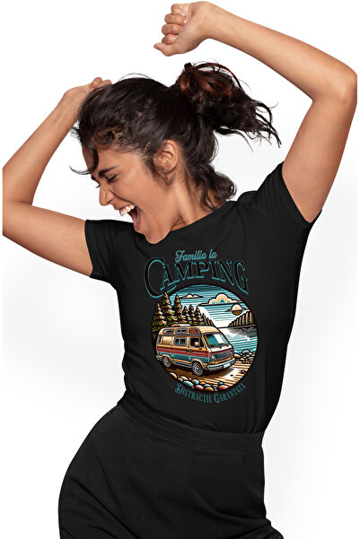 StoryGift Romania Tricou Femei Familia La Camping Distractie Garantata Munte ...