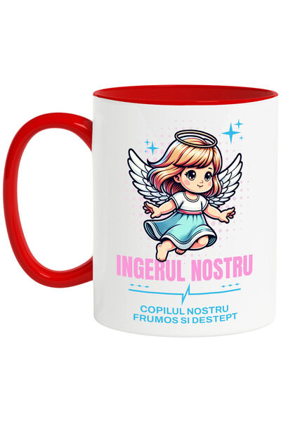 StoryGift Romania Cana Cu Fata Inger Cu Aripi Si Coroana Text Copilul Nostru ...