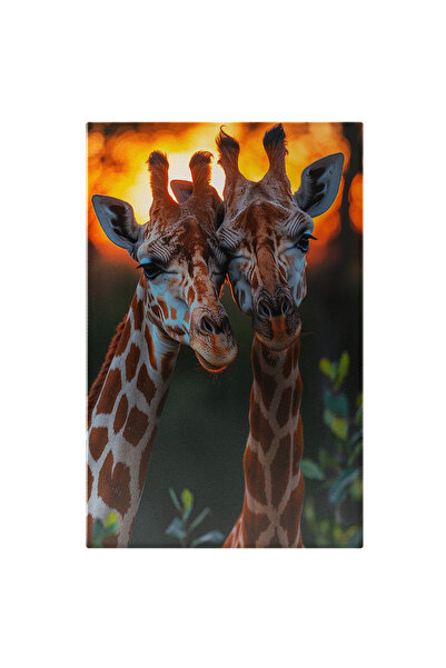 StoryGift Romania Tablou Canvas: Dragostea Facându-și Loc Între Două Girafe -...