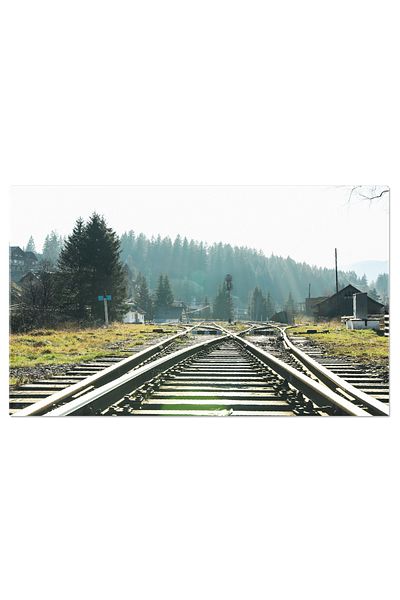 StoryGift Romania Canvas Painting - Sky and Clouds: Traveling by Train Through the Mountain Landscape