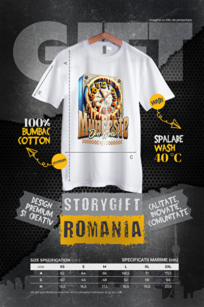 StoryGift Romania Women's T-shirt Timoul Trece Motivational Text Work Hard! with print on Fat WHT_XL,STG1778