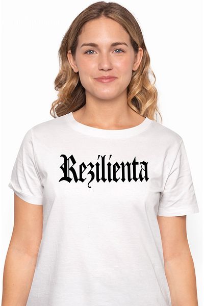 StoryGift Romania Tricou Femei Rezilienta, Mesaj Motivational, Cuvant, Text Inspirational, Self Ca Wht_l
