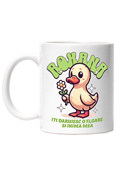StoryGift Romania Cana Cu Rata Cu Floare Margareta Colorata Text Roxana Iti D...