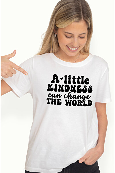 StoryGift Romania Tricou Femei Cu Mesajul "putina Bunatate Poate Schimba Lume...