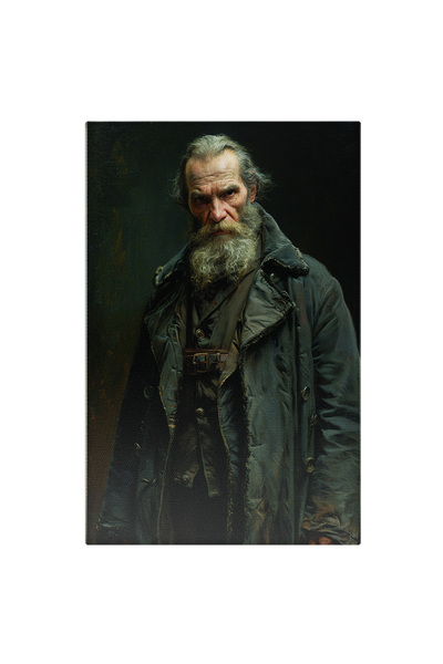 StoryGift Romania Tablou Canvas: Bătrânul Cu Ochi Plini De Gânduri Expresivul...